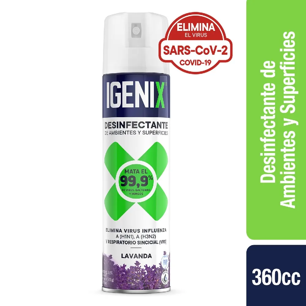 Desinfectante Igenix Lavanda Aerosol 360 cc