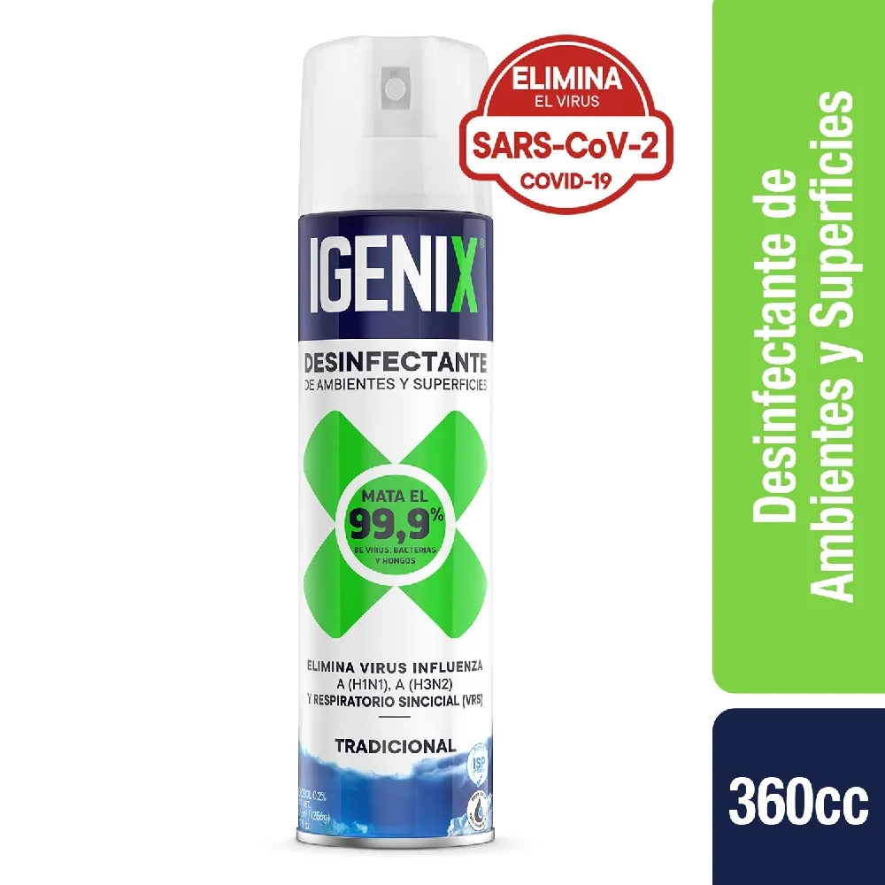 Desinfectante Igenix Tradicional Aerosol 360 cc